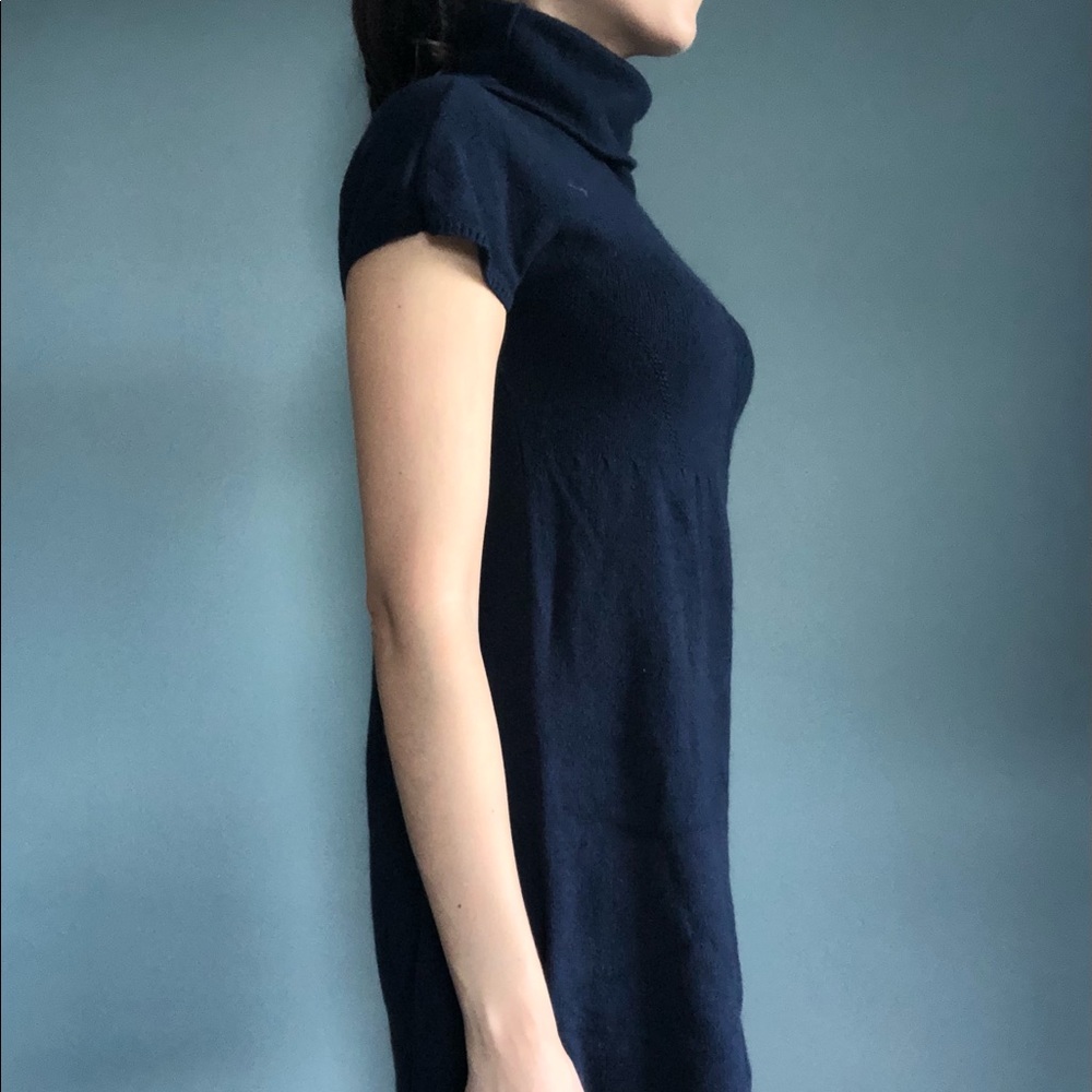 Navy blue sweater dress